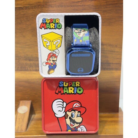 Nintendo Super Mario Digital Watch Mario & Luigi New Note Cosmetic Screen Marks - Picture 1 of 11